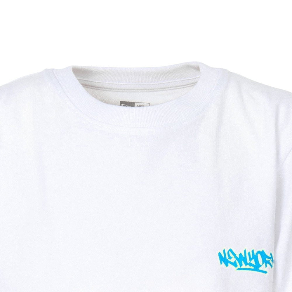 ニューエラ（NEW ERA）（キッズ）ユース 長袖 コットン Tシャツ Graffiti ホワイト 14325133