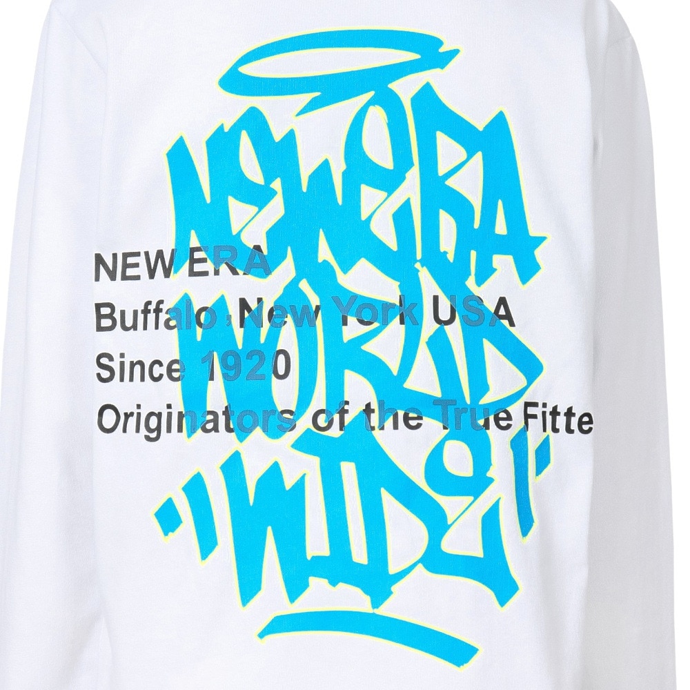 ニューエラ（NEW ERA）（キッズ）ユース 長袖 コットン Tシャツ Graffiti ホワイト 14325133