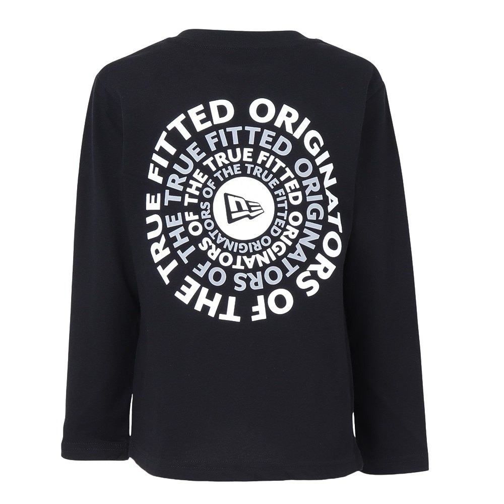 ニューエラ（NEW ERA）（キッズ）ユース 長袖 コットン Tシャツ Circle OOTTF ブラック 14325136
