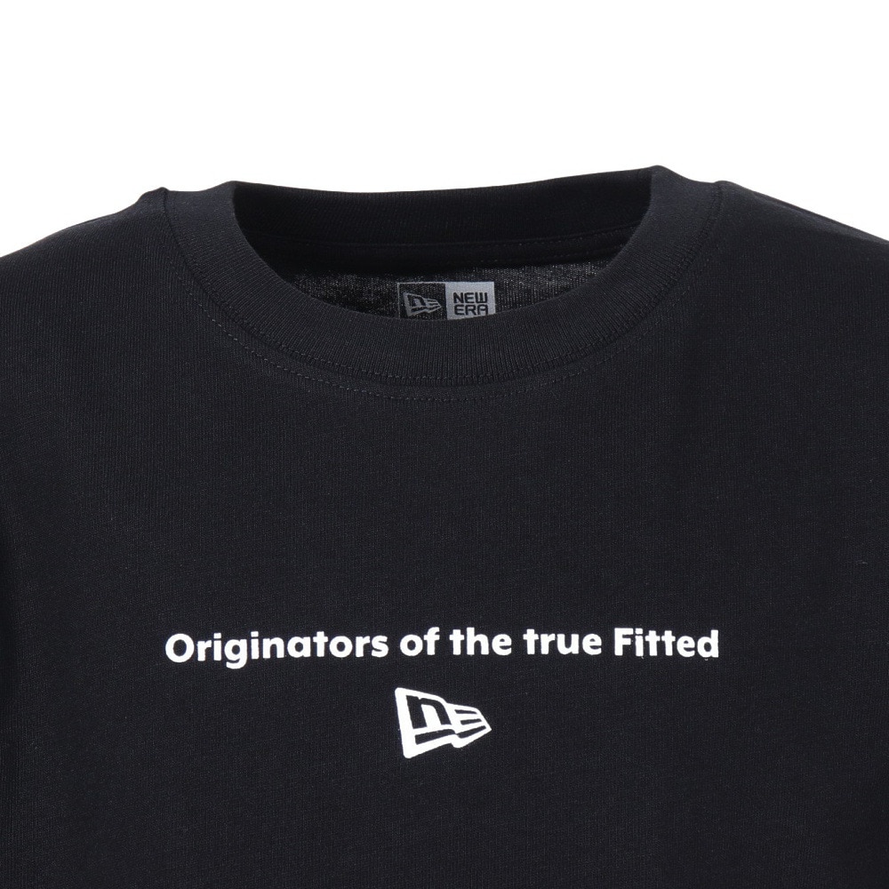 ニューエラ（NEW ERA）（キッズ）ユース 長袖 コットン Tシャツ Circle OOTTF ブラック 14325136