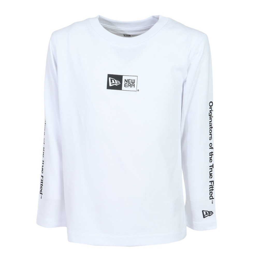 ニューエラ（NEW ERA）（キッズ）ジュニア 長袖 コットン Tシャツ Originators of the True Fitted ホワイト 14325139
