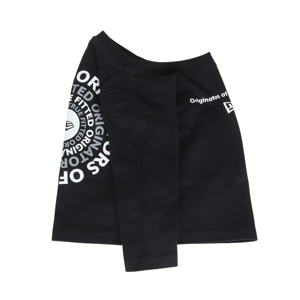 ニューエラ（NEW ERA）（キッズ）ジュニア 長袖 コットン Tシャツ Circle OOTTF ブラック 14325142