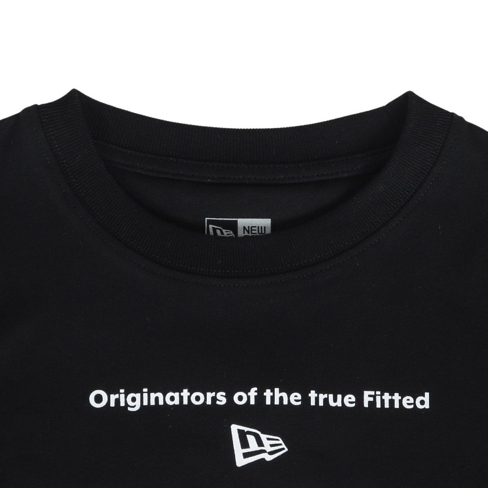 ニューエラ（NEW ERA）（キッズ）ジュニア 長袖 コットン Tシャツ Circle OOTTF ブラック 14325142