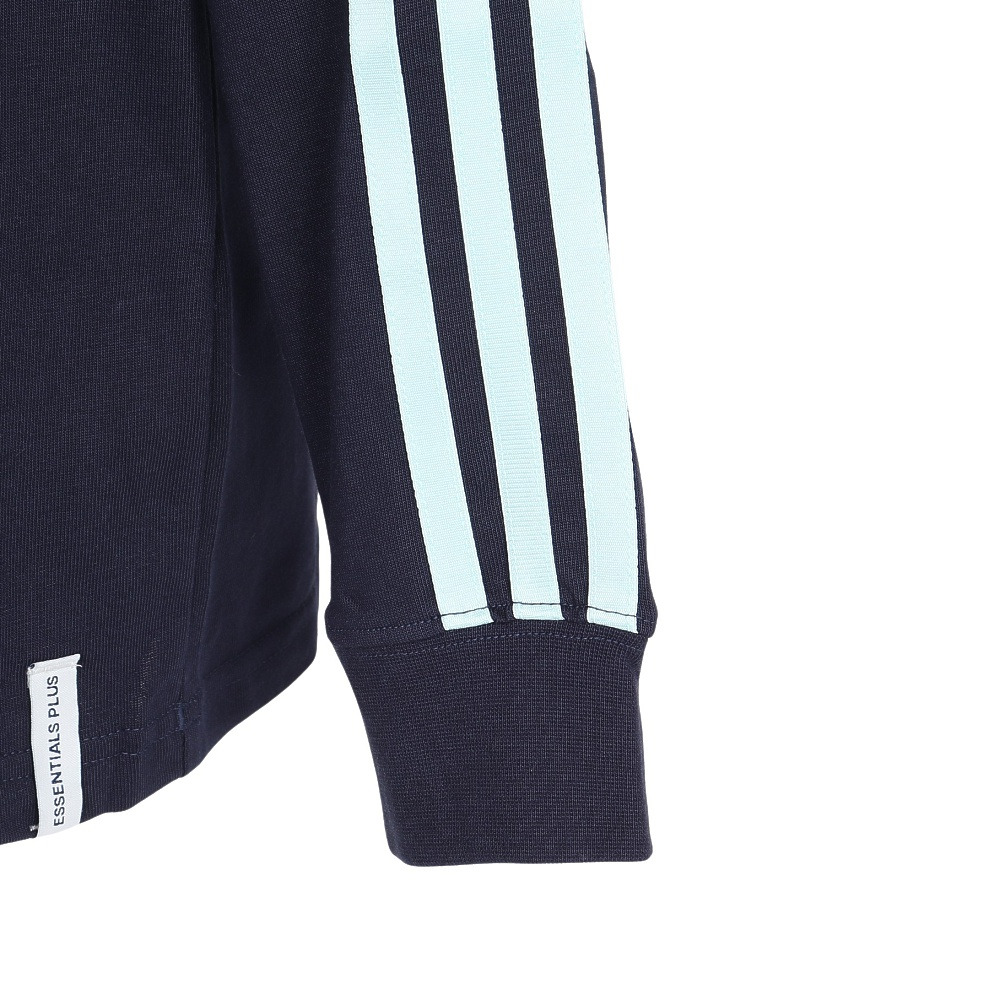 アディダス（adidas）（キッズ）ジュニア エッセンシャルズ プラス レギュラーフィット スリーストライプス 長袖Tシャツ KWF31-JH3585