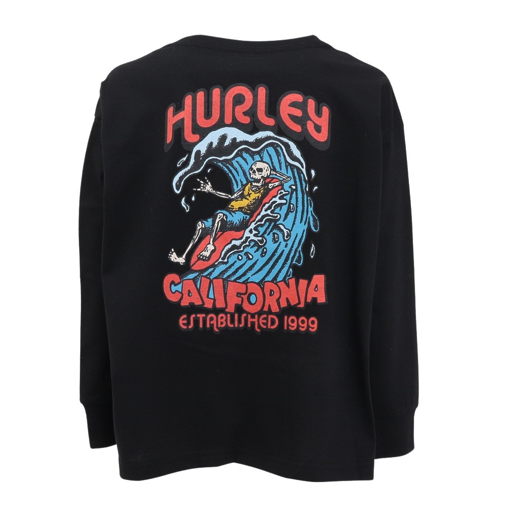ハーレー（HURLEY）（キッズ）ボーイズ オーバーサイズド ビッグ ウェイブ ロングスリーブ Tシャツ BCLS242002-BLK