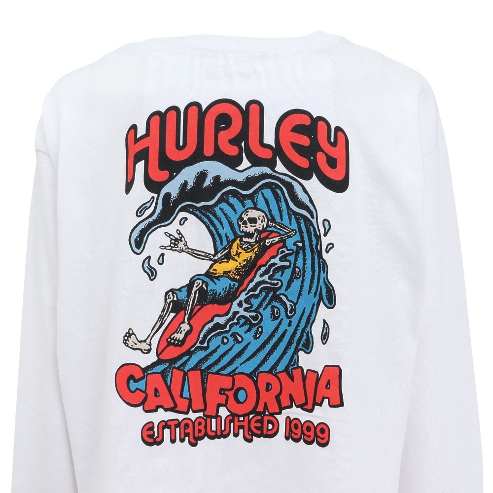 ハーレー（HURLEY）（キッズ）ボーイズ オーバーサイズド ビッグ ウェイブ ロングスリーブ Tシャツ BCLS242002-WHT