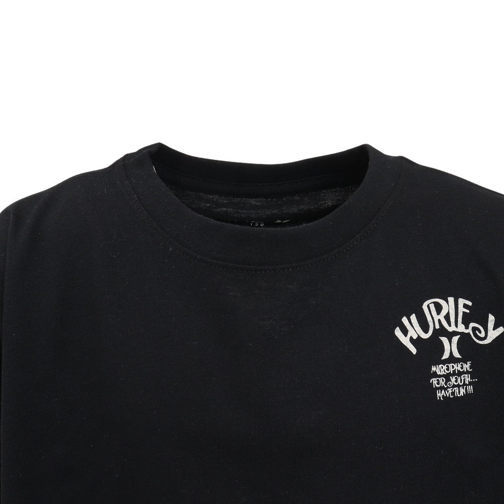ハーレー（HURLEY）（キッズ）ジュニア オーバーサイズド ピザ ロングスリーブ Tシャツ BCLS242003-BLK