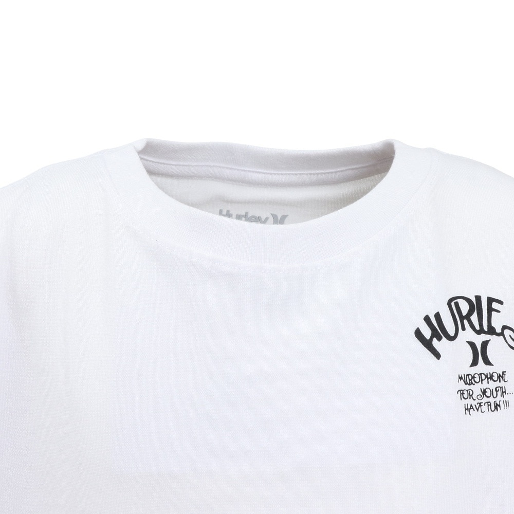 ハーレー（HURLEY）（キッズ）ジュニア オーバーサイズド ピザ ロングスリーブ Tシャツ BCLS242003-WHT