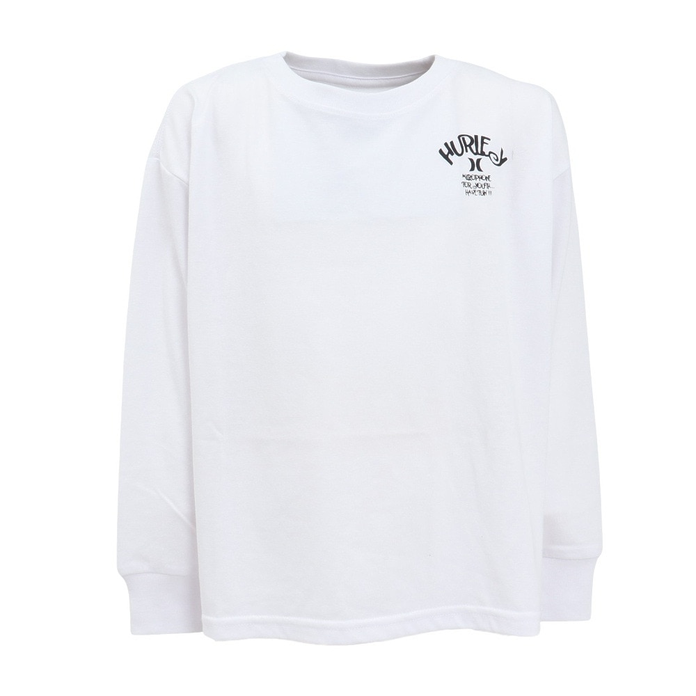 ハーレー（HURLEY）（キッズ）ジュニア オーバーサイズド ピザ ロングスリーブ Tシャツ BCLS242003-WHT