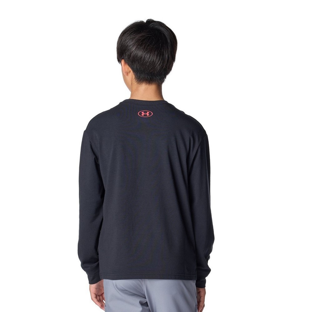 アンダーアーマー（UNDER ARMOUR）（キッズ）パフォーマンスコットン バーシティ ロゴ ロングスリーブ Tシャツ 6007827 001