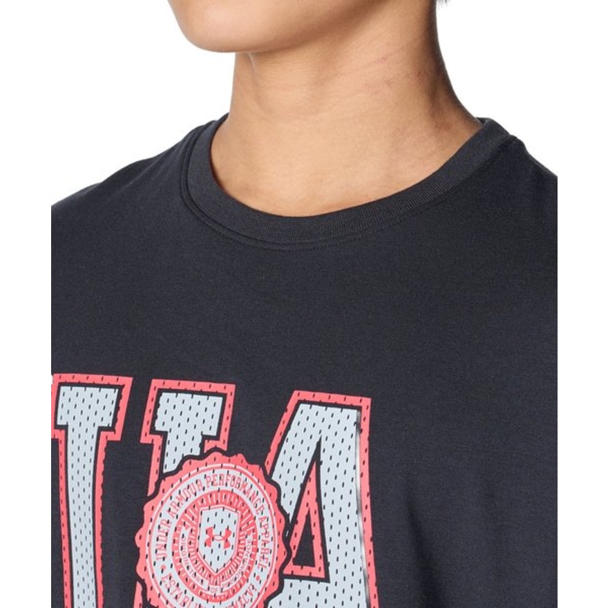 アンダーアーマー（UNDER ARMOUR）（キッズ）パフォーマンスコットン バーシティ ロゴ ロングスリーブ Tシャツ 6007827 001