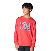 (キッズ)パフォーマンスコットン バーシティ ロゴ ロングスリーブ Tシャツ 6007827 989