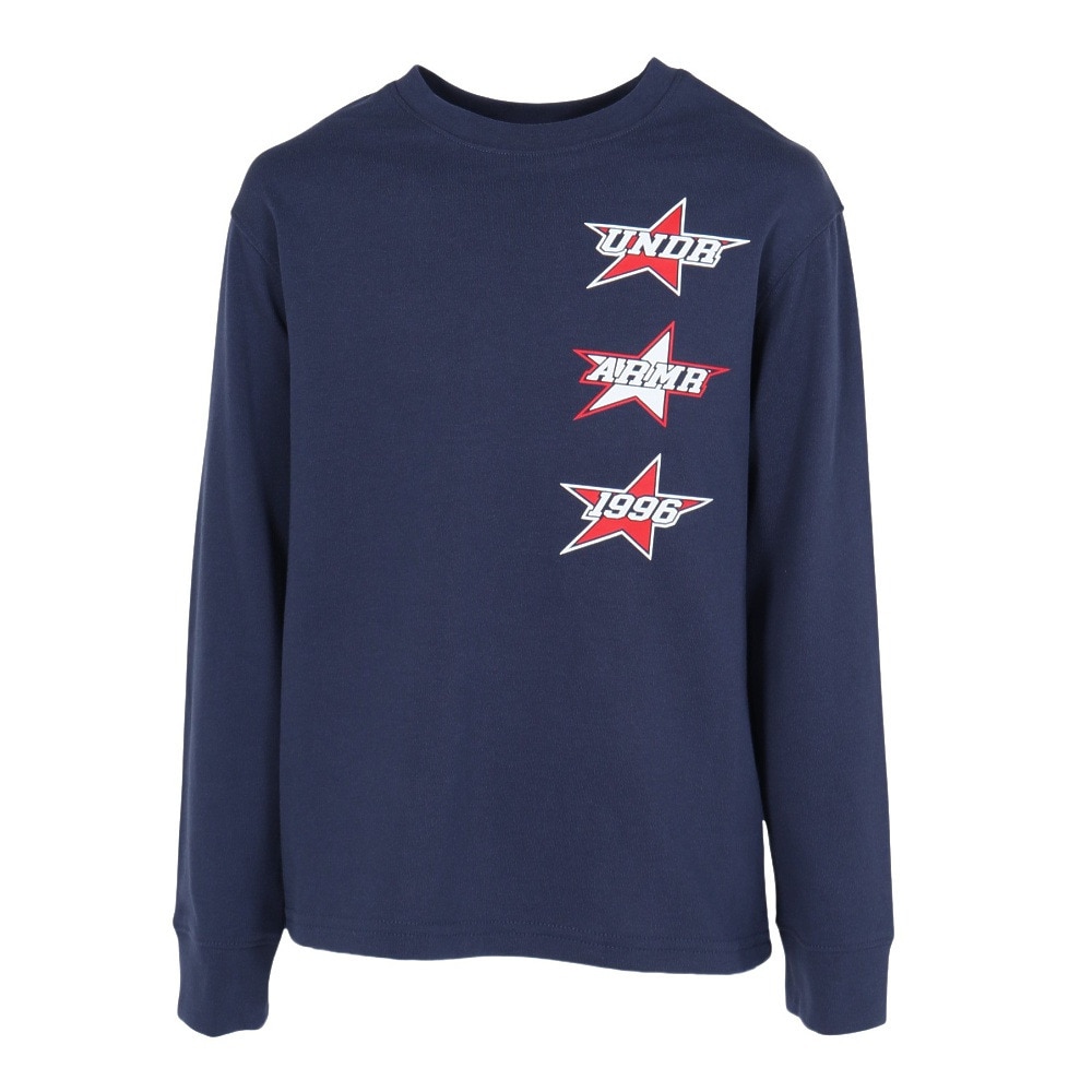 アンダーアーマー（UNDER ARMOUR）（キッズ）ジュニア ヘビーウエイト コットン スタックト スターズ ロングスリーブ Tシャツ 6007828 403