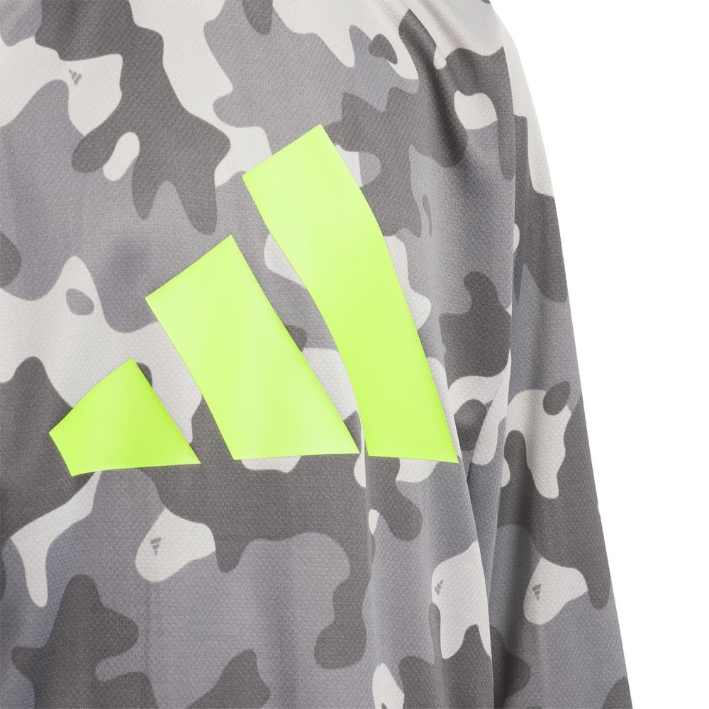 アディダス（adidas）（キッズ）マストハブ カモ柄 レギュラーフィット ダブルニット長袖Tシャツ KGL39-KA1345