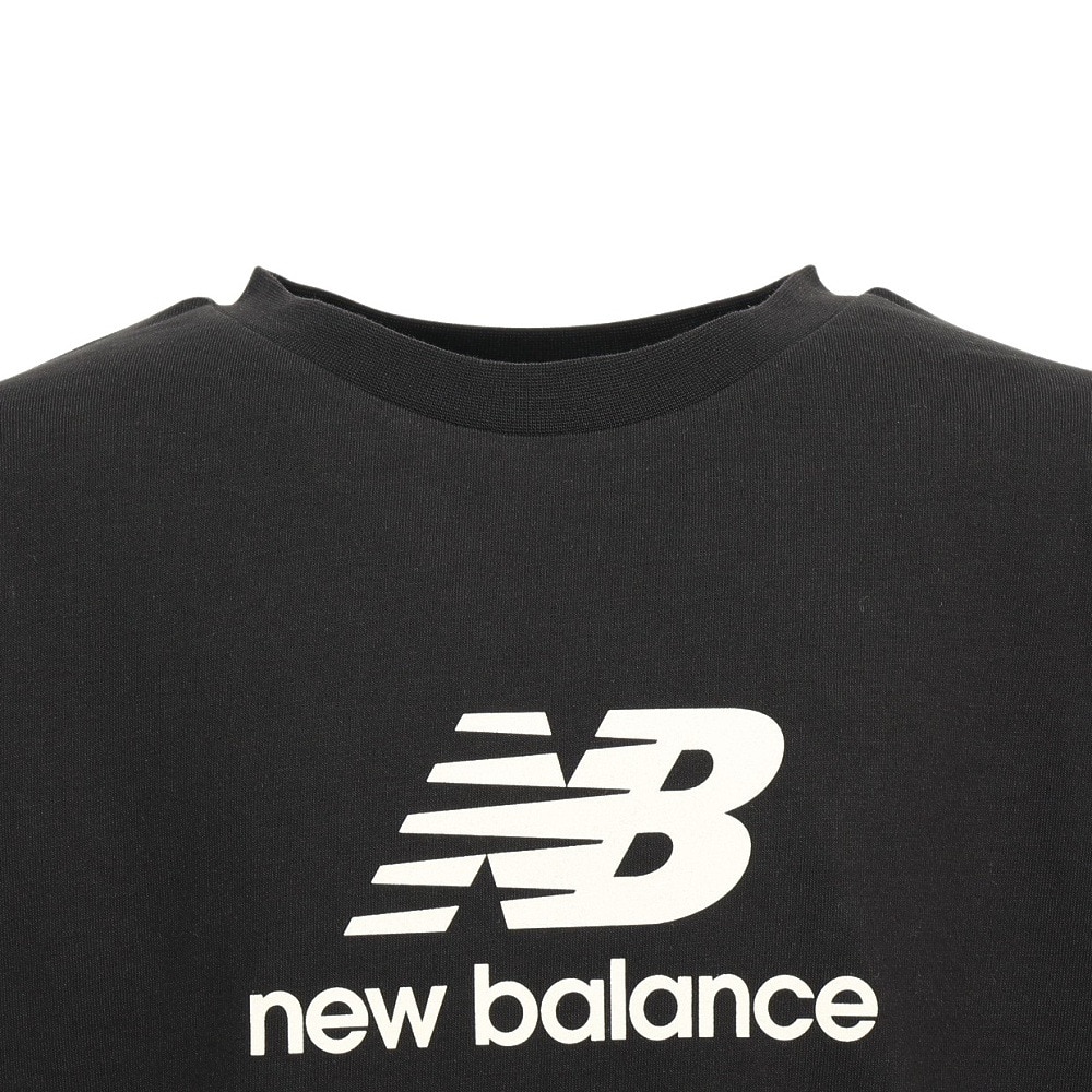 ニューバランス（new balance）（キッズ）ジュニア スタックドロゴ長袖シャツ ABT55556BK