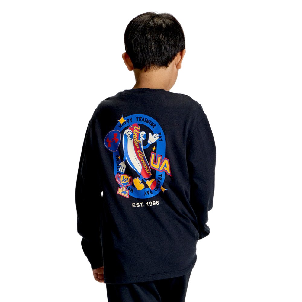 【国内未発売・正規ライセンス商品】ハーバード大学　アンダーアーマー　長袖シャツ アンダーアーマー（UNDER ARMOUR）（キッズ）ジュニア ヘビーウエイト