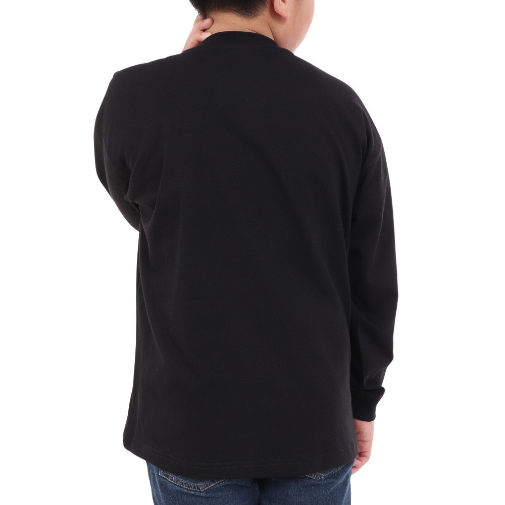 ニューバランス（new balance）（キッズ）吸水速乾 Linear logo 長袖Tシャツ ABT45059BK
