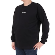 (キッズ)吸水速乾 Linear logo 長袖Tシャツ ABT45059BK