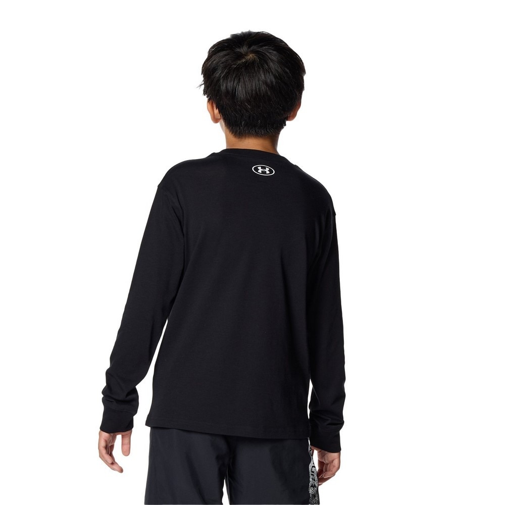 アンダーアーマー（UNDER ARMOUR）（キッズ）長袖Tシャツ キッズ  スーパー ビッグロゴ  1381168 001