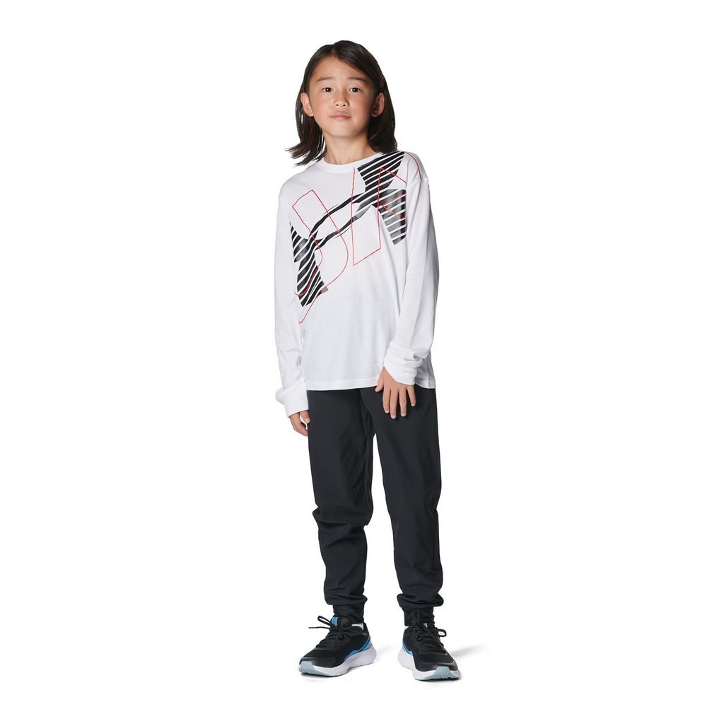 アンダーアーマー（UNDER ARMOUR）（キッズ）長袖Tシャツ キッズ  スーパー ビッグロゴ  1381168 100