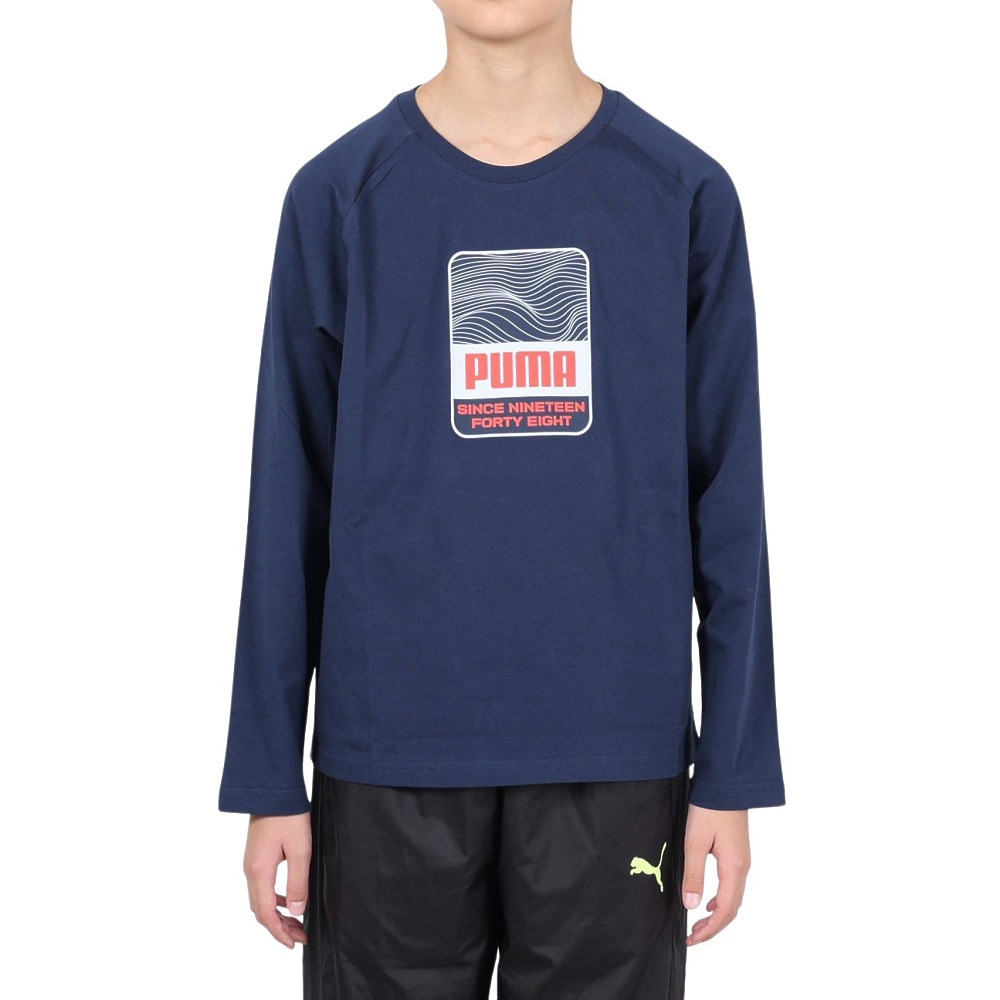 プーマ（PUMA）（キッズ）ジュニア アクティブスポーツ 長袖Tシャツ 681349 14 NVY