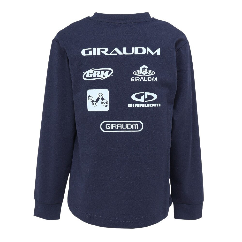 ジローム（GIRAUDM）（キッズ）ジュニア ポリテンジク ロゴ ロングスリーブTシャツ CT4F0057-TR865-GRHD NVY