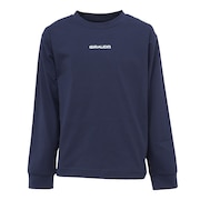 (キッズ)ジュニア ポリテンジク ロゴ ロングスリーブTシャツ CT4F0057-TR865-GRHD NVY