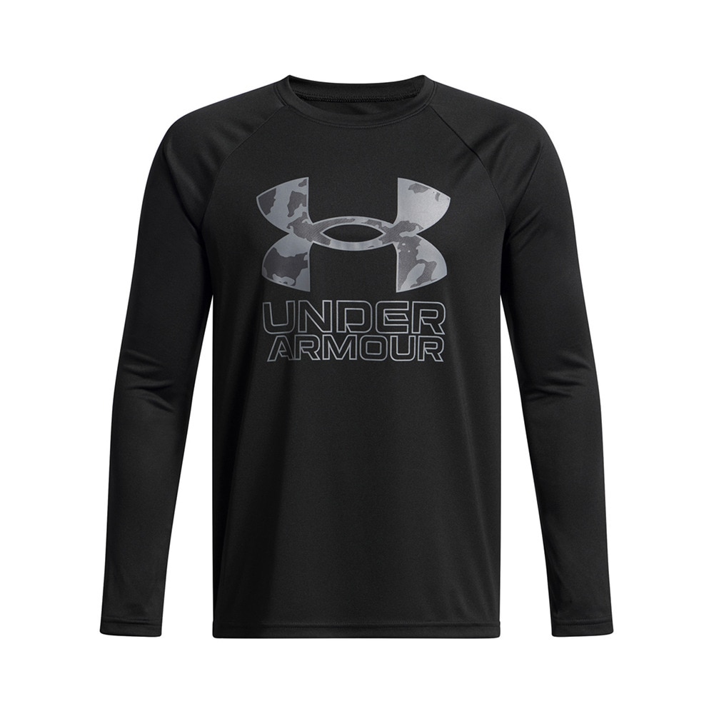 アンダーアーマー（UNDER ARMOUR）（キッズ）テック ハイブリッド プリント フィル 長袖Tシャツ 1380470 005