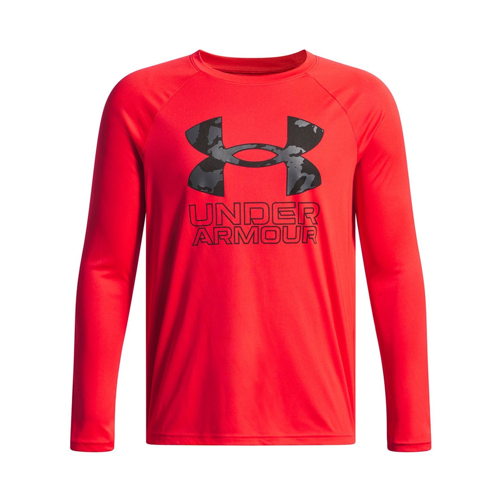 アンダーアーマー（UNDER ARMOUR）（キッズ）テック ハイブリッド プリント フィル 長袖Tシャツ 380470 714