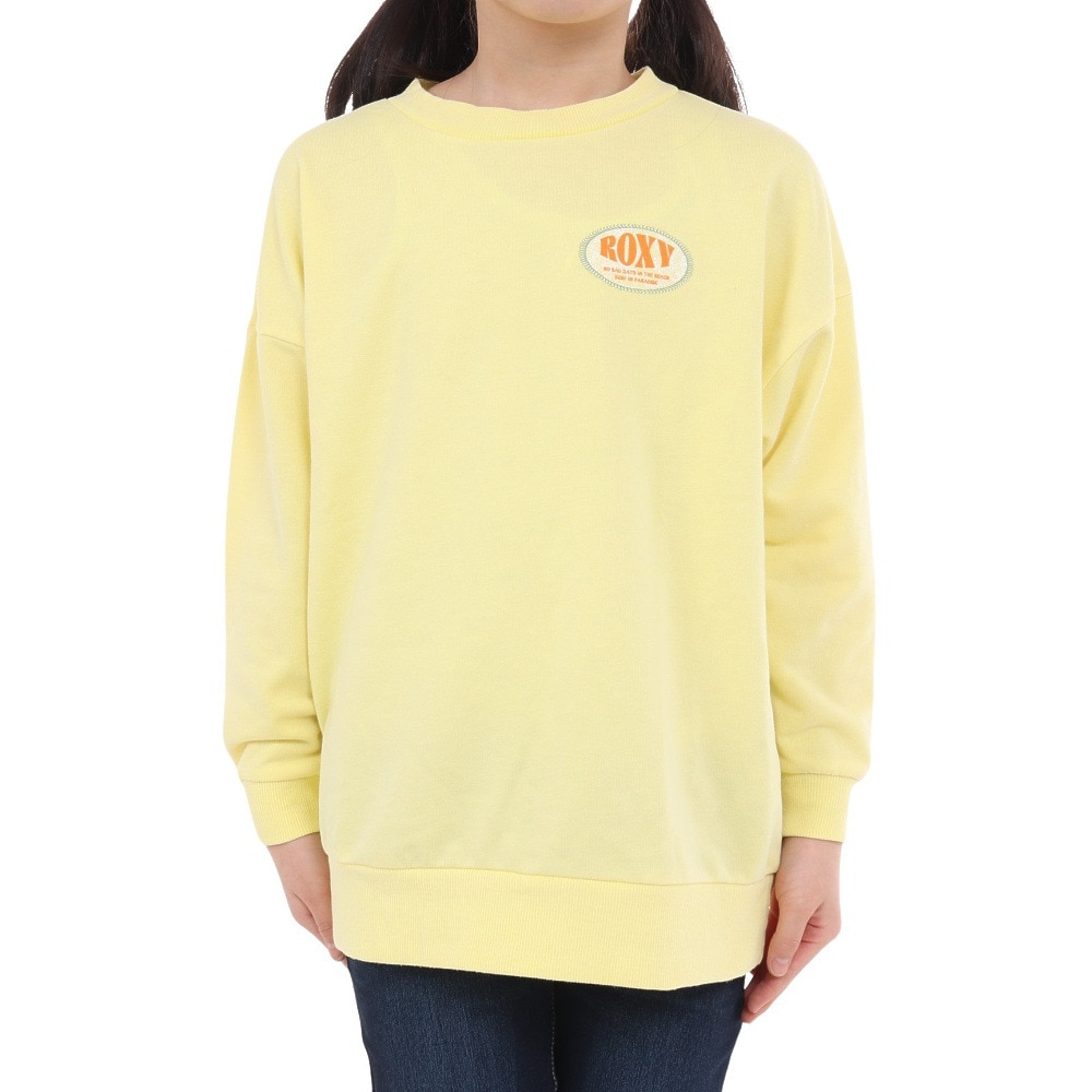 ロキシー（ROXY）（キッズ）長袖Tシャツ キッズ  MINI BACK LOGO ミニ裏毛 23FWTLT234086YEL