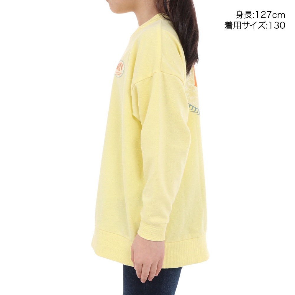 ロキシー（ROXY）（キッズ）長袖Tシャツ キッズ  MINI BACK LOGO ミニ裏毛 23FWTLT234086YEL