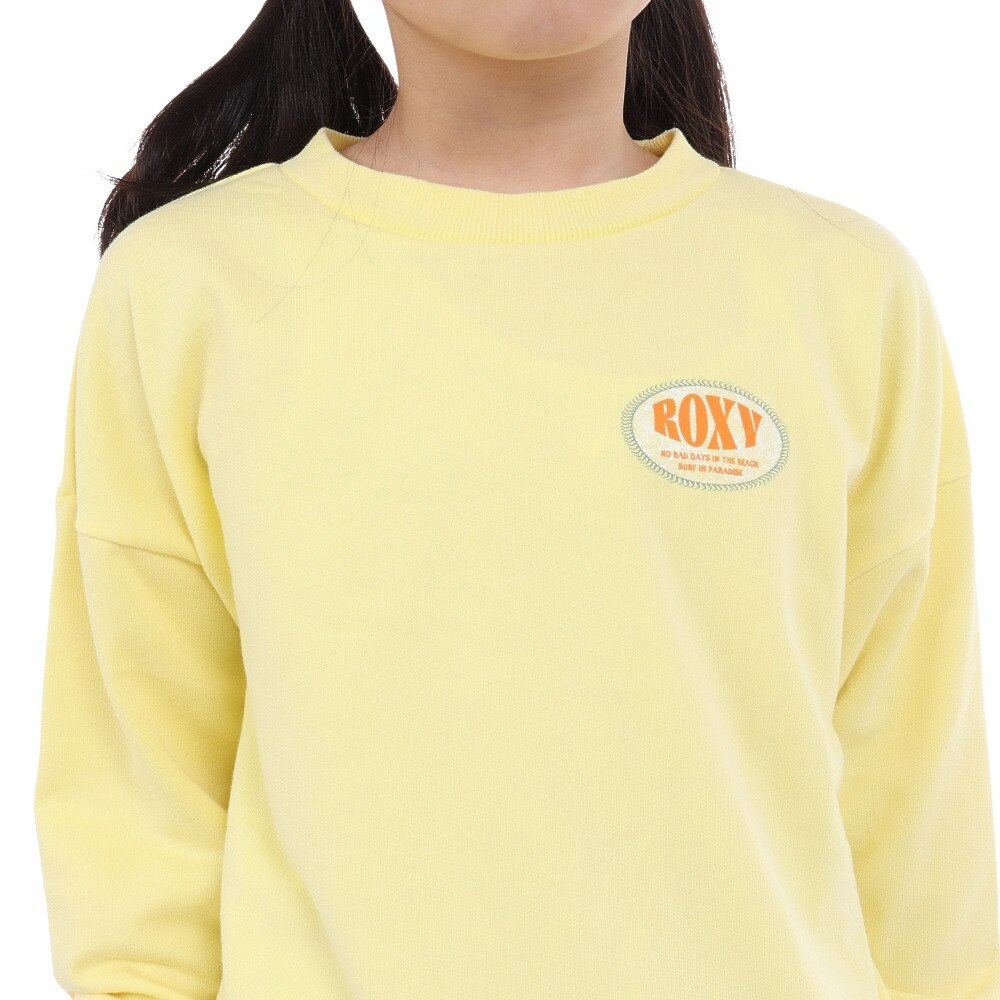 ロキシー（ROXY）（キッズ）長袖Tシャツ キッズ  MINI BACK LOGO ミニ裏毛 23FWTLT234086YEL