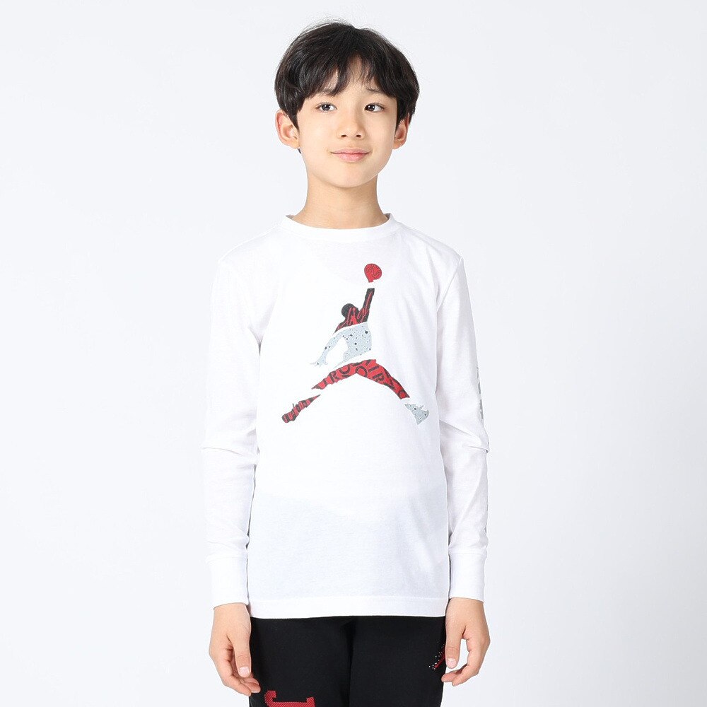 ジョーダン（JORDAN）（キッズ）Tシャツ tシャツ 長袖 カットソー LEVELS Tシャツ 長袖 95C679-001 ロンT ホワイト 白