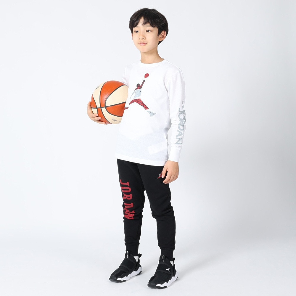 ジョーダン（JORDAN）（キッズ）Tシャツ tシャツ 長袖 カットソー LEVELS Tシャツ 長袖 95C679-001 ロンT ホワイト 白