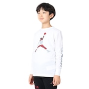 ジョーダン（JORDAN）（キッズ）Tシャツ tシャツ 長袖 カットソー LEVELS Tシャツ 長袖 95C679-001 ロンT ホワイト 白