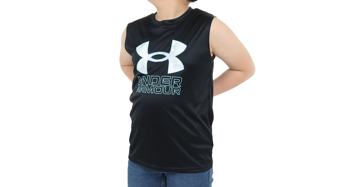まとめ買いでお得 メール便対応商品 UNDER ARMOUR アンダーアーマー <br>UAテック ハイブリッドプリントフィル タンク<br>  1377845 <br> スポーツ トレーニング ランニング タンクトップ 袖なし ノースリーブ 子供用 ジュニア キッズ