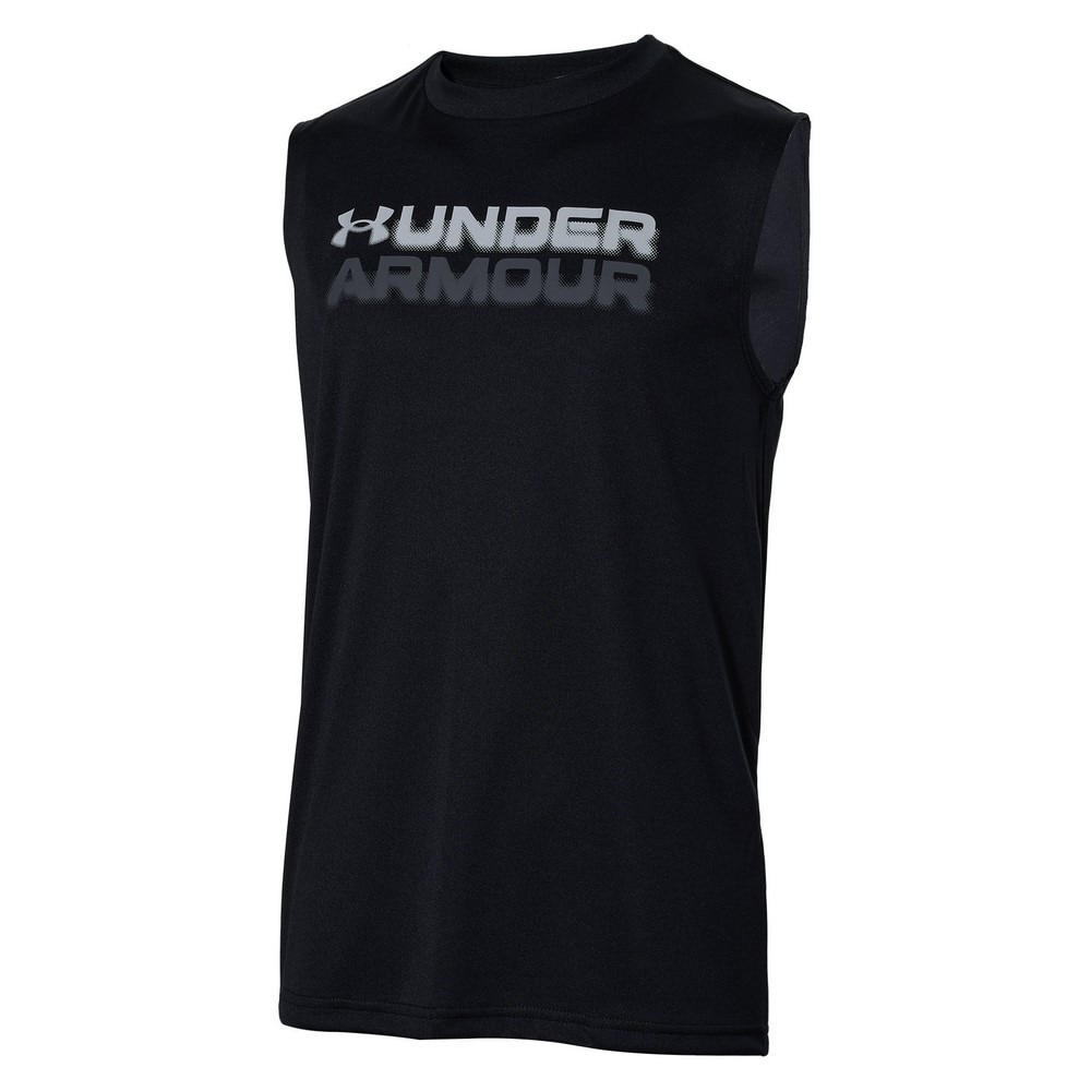 アンダーアーマー（UNDER ARMOUR）（キッズ）ジュニア テック ブラーロゴ スリーブレス シャツ 1390448 001