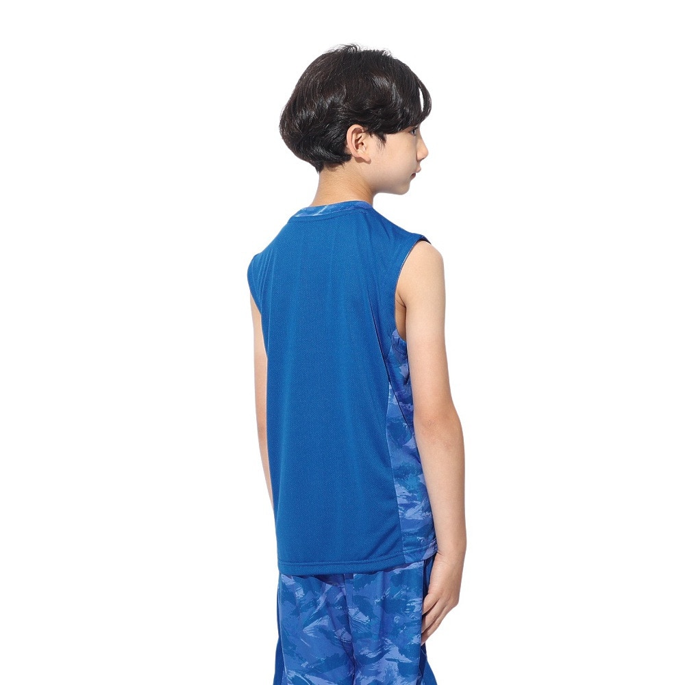 ジローム（GIRAUDM）（キッズ）ジュニア YA ドライプラスクール シャインブロック メッシュノースリーブシャツ CT4S0063-TR865-GRSD BLU