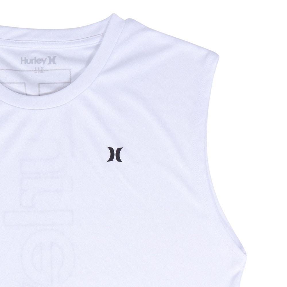 ハーレー（HURLEY）（キッズ）ボーイズ RASH BACK OAO スリーブレス BRG2431009-WHT