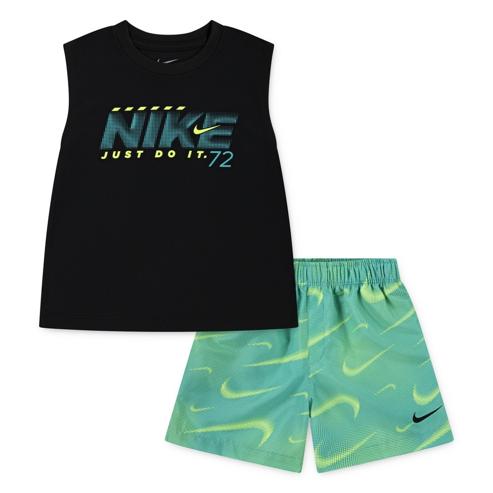 ナイキ（NIKE）（キッズ）ボーイズ ドライフィット AOP ショーツ 上下セット 76M958-BA2