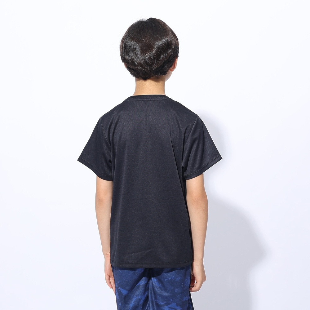 ジローム（GIRAUDM）（キッズ）ジュニア ドライプラス ワンポイント メッシュTシャツ CT4S0067-TR865-GRES BLK
