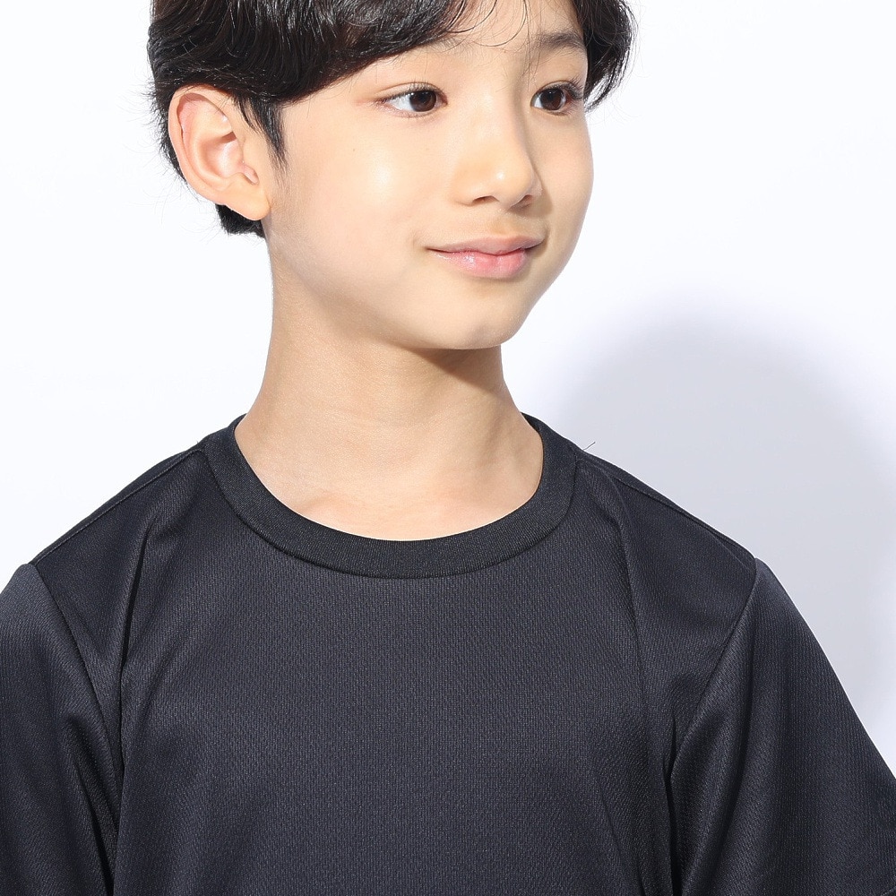 ジローム（GIRAUDM）（キッズ）ジュニア ドライプラス ワンポイント メッシュTシャツ CT4S0067-TR865-GRES BLK
