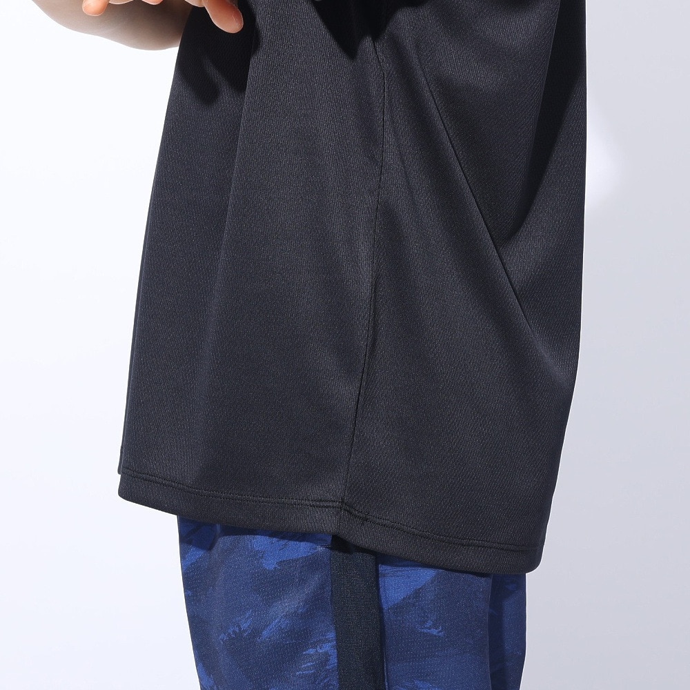 ジローム（GIRAUDM）（キッズ）ジュニア ドライプラス ワンポイント メッシュTシャツ CT4S0067-TR865-GRES BLK