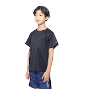 ジローム（GIRAUDM）（キッズ）ジュニア ドライプラス ワンポイント メッシュTシャツ CT4S0067-TR865-GRES BLK