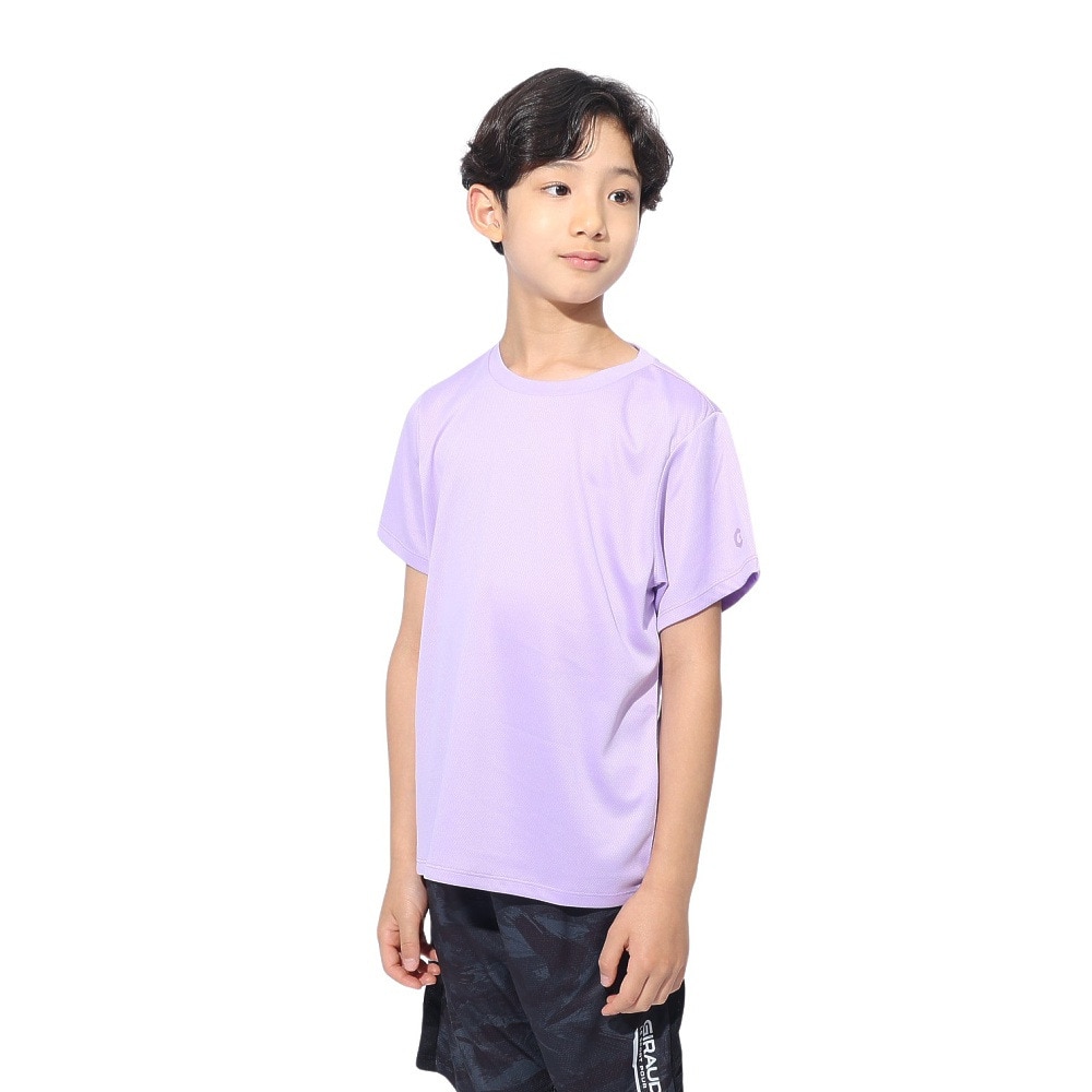 ジローム（GIRAUDM）（キッズ）ジュニア ドライプラス ワンポイント メッシュTシャツ CT4S0067-TR865-GRES LVD