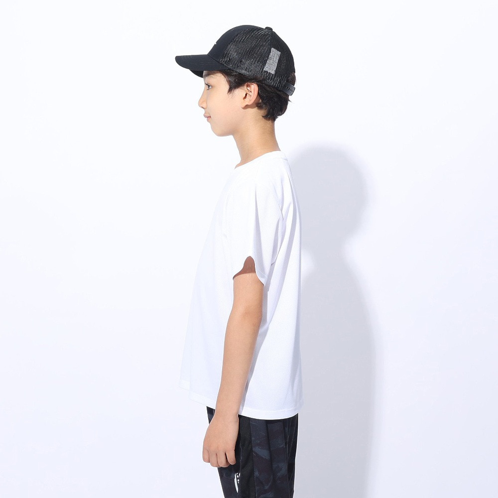 ジローム（GIRAUDM）（キッズ）ジュニア ドライプラス ワンポイント メッシュTシャツ CT4S0067-TR865-GRES WHT