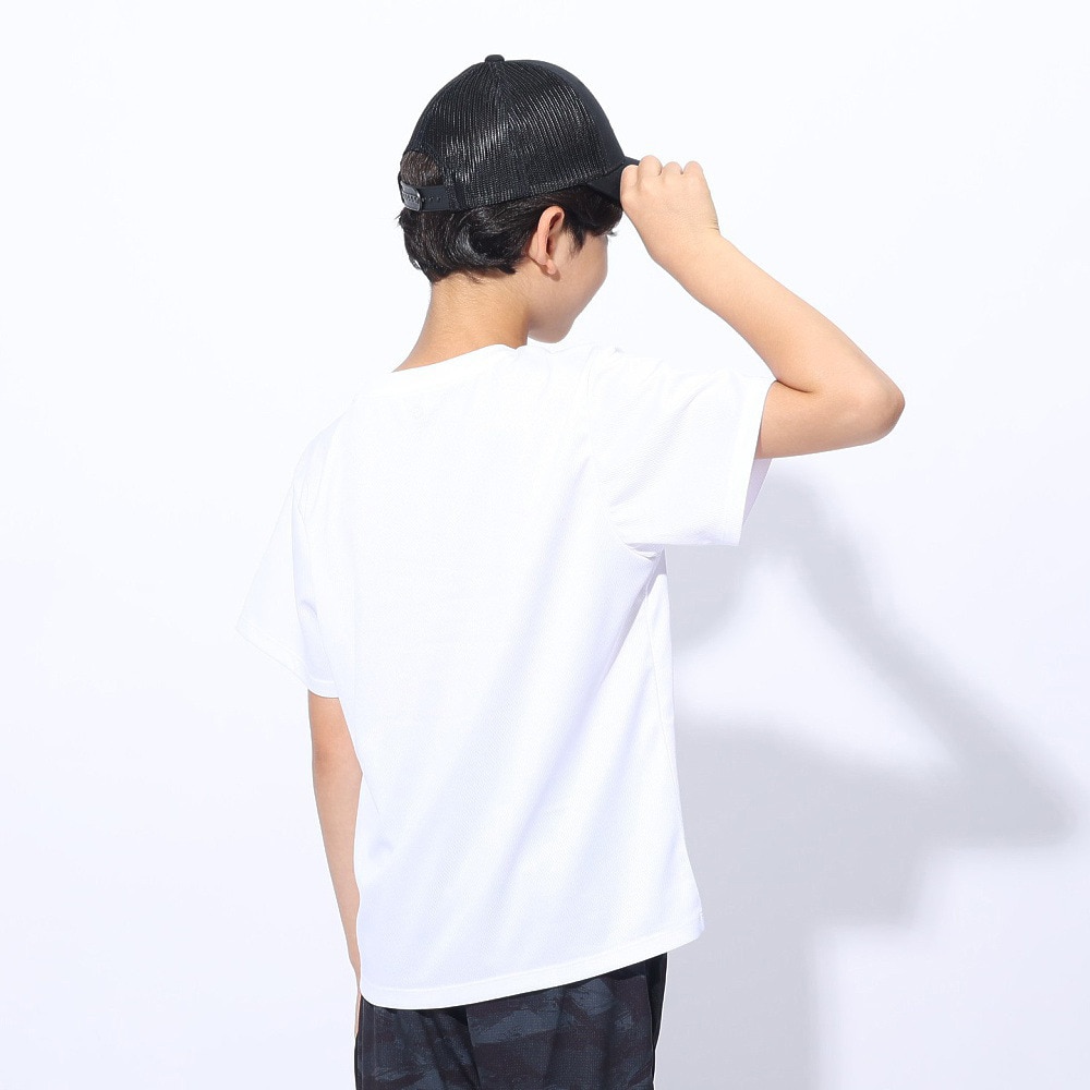ジローム（GIRAUDM）（キッズ）ジュニア ドライプラス ワンポイント メッシュTシャツ CT4S0067-TR865-GRES WHT