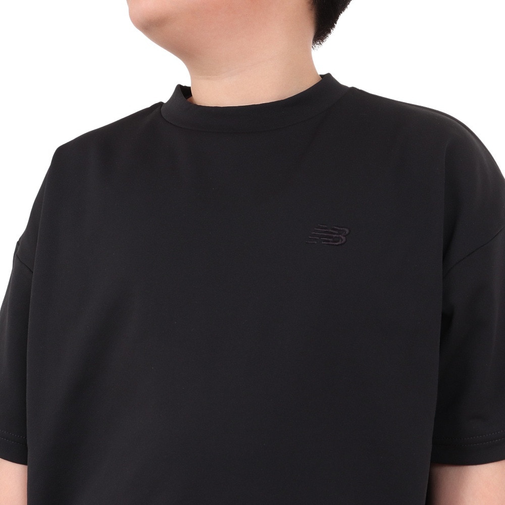 ニューバランス（new balance）（キッズ）吸水速乾 スウェット風ショートスリーブTシャツ ABT45052BK