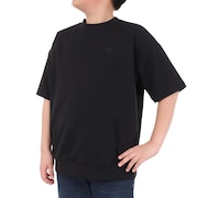 (キッズ)吸水速乾 スウェット風ショートスリーブTシャツ ABT45052BK