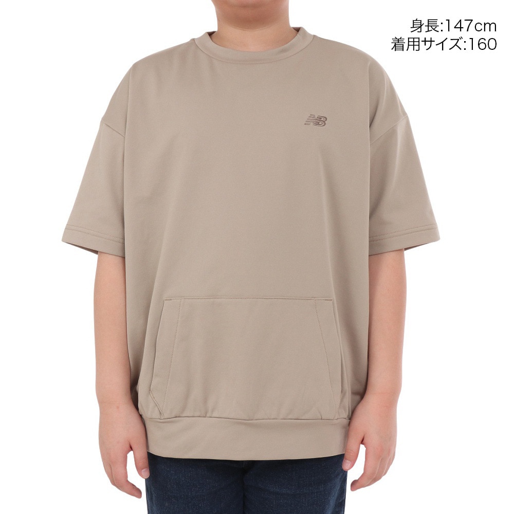 ニューバランス（new balance）（キッズ）吸水速乾 スウェット風ショートスリーブTシャツ ABT45052SOT